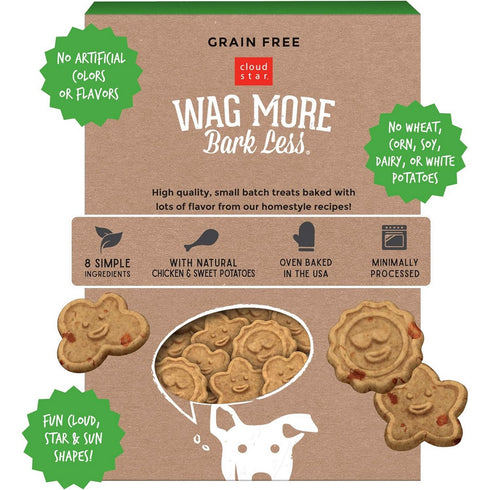 Wag More Bark Less Crunchy Grain Free Chicken Sweet Potato Dog Treats 14oz - Poudre Pet & Feed Supply 2